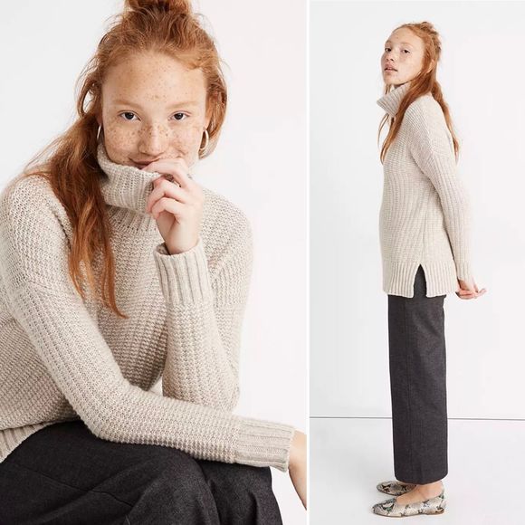 Madewell Sweaters - Madewell Ribbed Turtleneck Tunic Sweater Size Medium